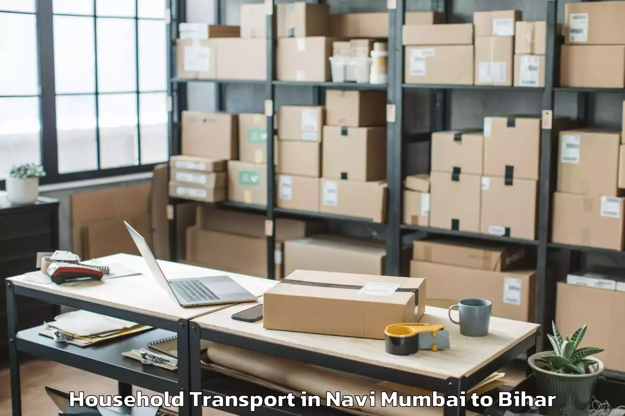 Book Navi Mumbai to Bithan Household Transport